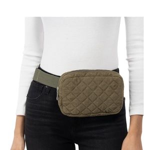 JENNI Women’s Olive Corduroy Sling Belt Bag  Size: S/M